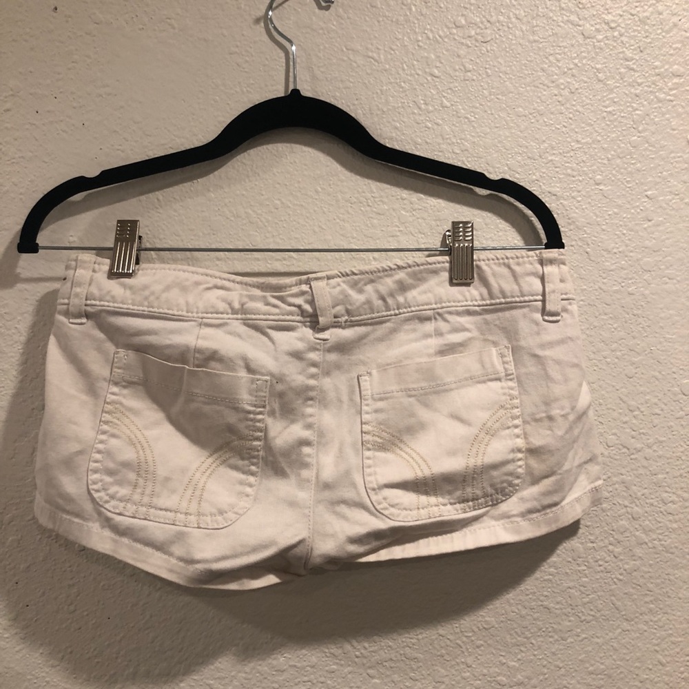 White jean shorts